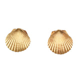 30241 - 5/8" Scallop Stud Earrings - Lone Palm Jewelry