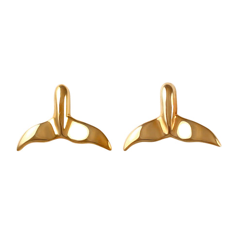 30243 - 3/8" Whale Tail Stud Earrings