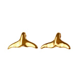 30244 - 1/4" Whale Tail Stud Earrings