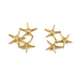 30248d - Trio of Starfish Stud Earrings with Diamonds - Lone Palm Jewelry