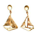 30268 - 1" - Dangling Sailboat Earrings