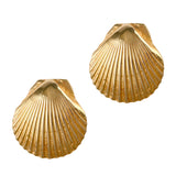 30286 - 7/8" Scallop Shell Post Earrings