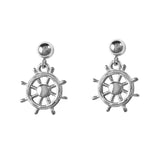 30292 - Ship's Wheel Drop Post Earrings