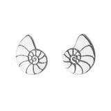 30403 - 3/8" Nautilus Shell Stud Earrings