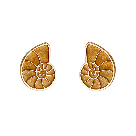 30404 - 5/16" Nautilus Shell Stud Earrings