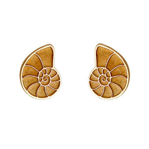30405 - 3/8" Nautilus Shell Stud Earrings