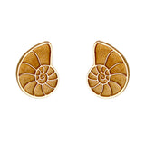30407 - 9/16" Nautilus Shell Stud Earrings