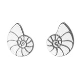 30408 - 5/8" Nautilus Shell Stud Earrings