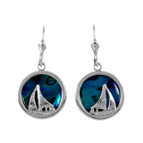 Sailboat Sea Opal Earrings (Needs Pricing) - Lone Palm Jewelry