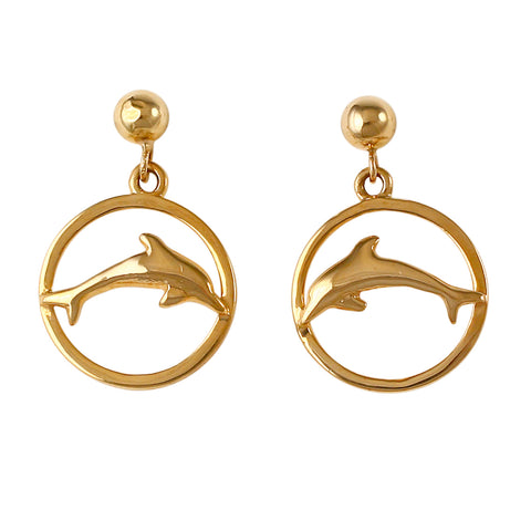 30493 - Framed Dolphin Earrings