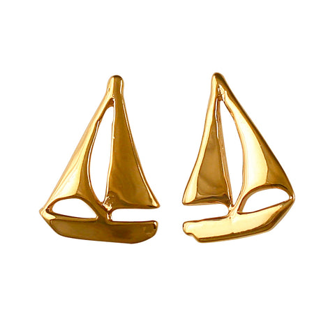 30519 - 1/2" - Sailboat Post Earrings