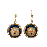 Sand Dollar Sea Opal Earrings (Needs Pricing) - Lone Palm Jewelry