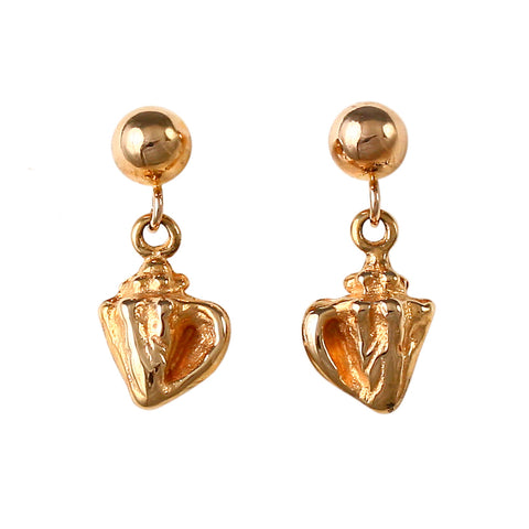 30705 - Dangling Conch Shell Earrings