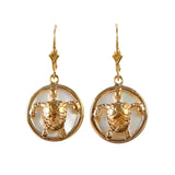 Sea Turtle Sea Opal Earrings (Needs Pricing) - Lone Palm Jewelry