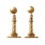 30835 - 3/4" - Solid Dangling Hatteras Lighthouse Earrings