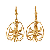 30878 - Florida Lobster Leverback Earrings