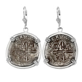 Atocha Silver 1" Replica Coin Earrings - Item #30910