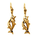 30916 - Twisting Dolphin Lever-back Earrings