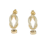 Square Knot Cable Earrings - Lone Palm Jewelry
