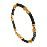 40485 - Six Segment Black Cable Bracelet