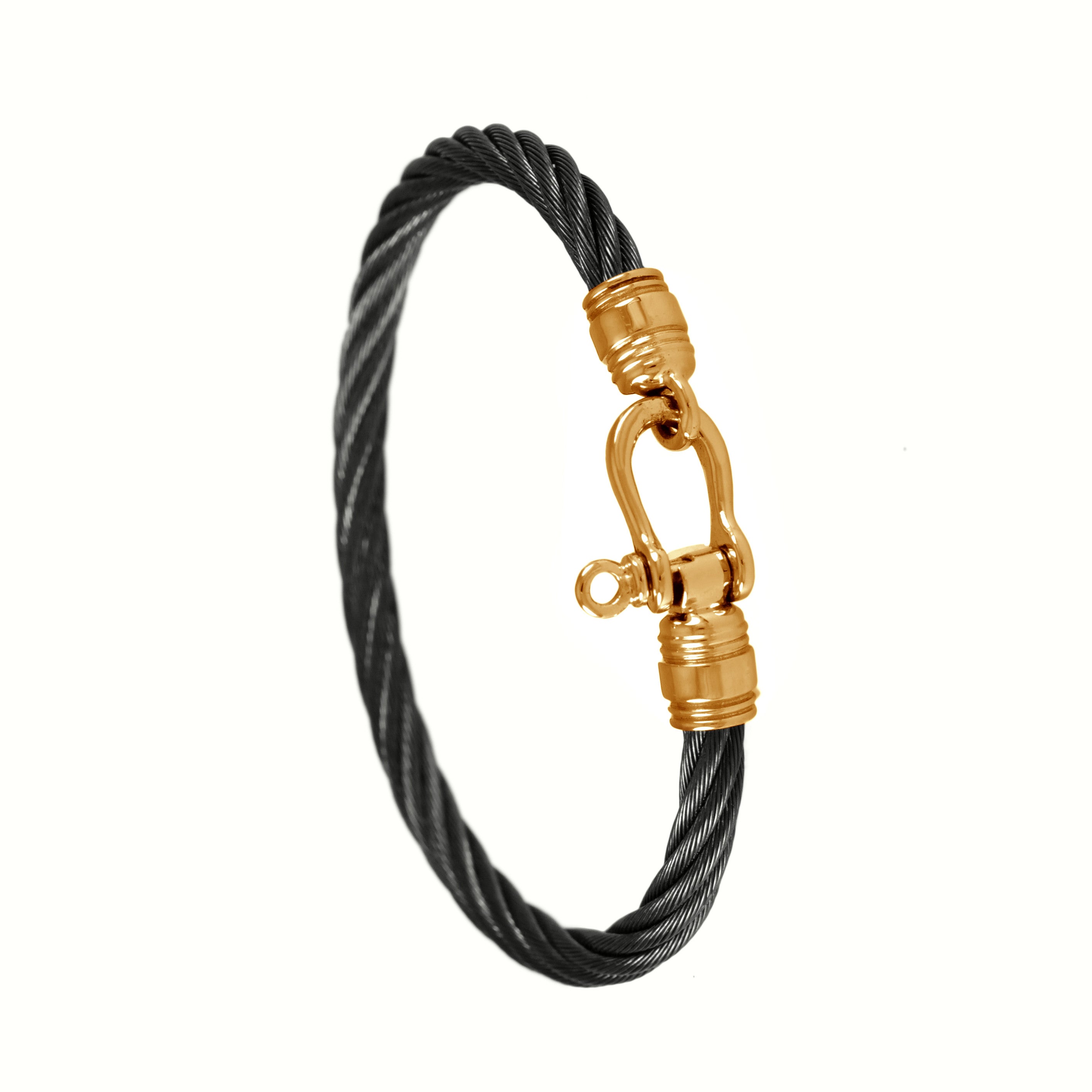 【BLACKPURPLE】Square Cubic Train Bracelet Distanc-Matte-Black-Agate-