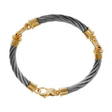 42403D - 3 Link Cable Bracelet with Diamond Bar Links