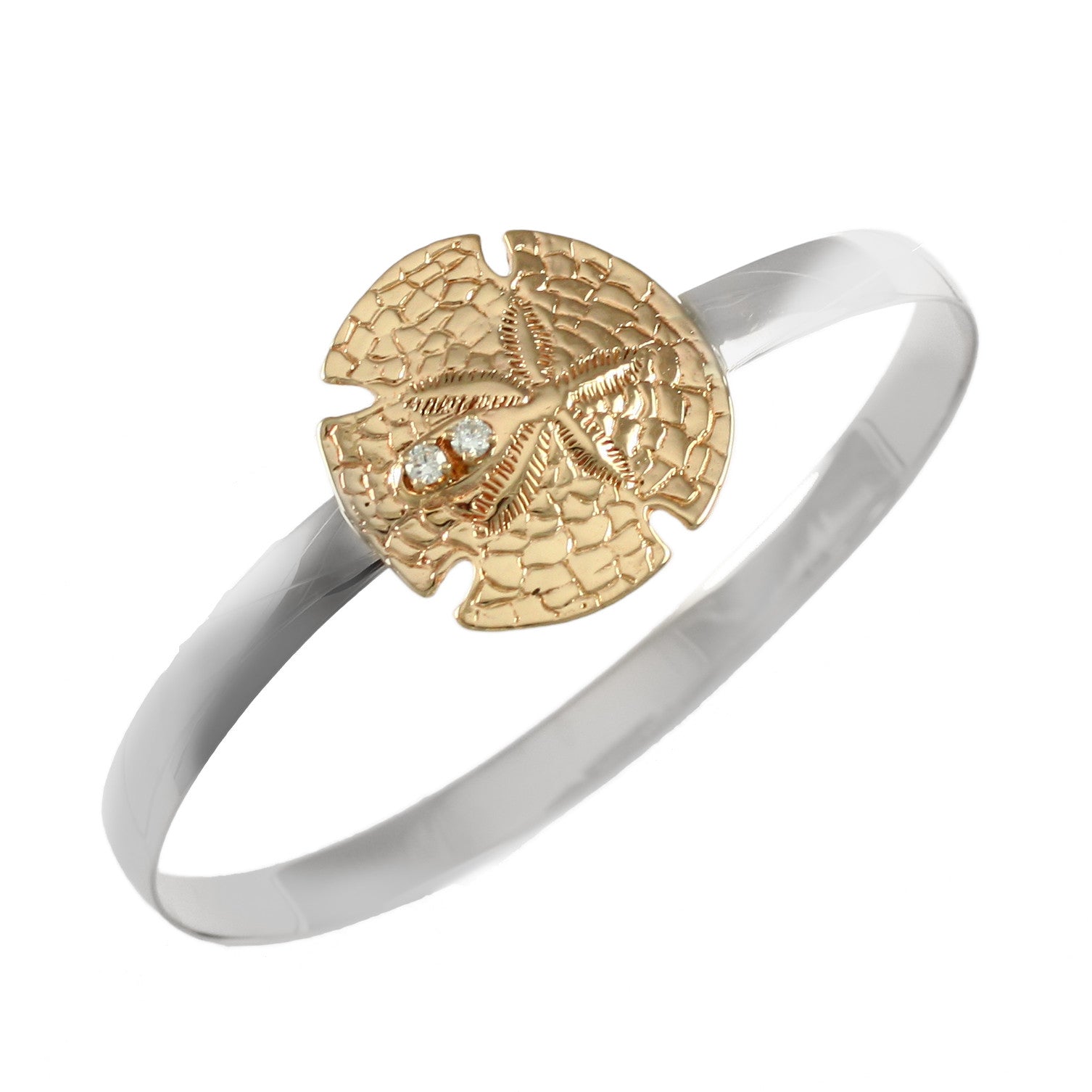 45255a - Sand Dollar with Diamond Hook Bracelet – Lone Palm