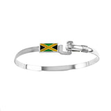 Jamaican Enameled Flag Hook Bracelet - Lone Palm Jewelry