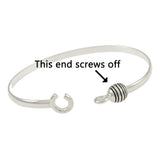 Bead Hook Bracelet with Screw-Off End - Banded Bead - Lone Palm Jewelry