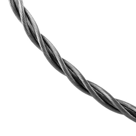 47029 - 4mm Stainless Steel New Twist Cable Necklace