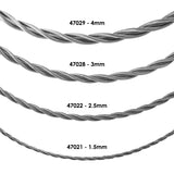 47021 - 1.5mm Stainless Steel New Twist Cable Necklace