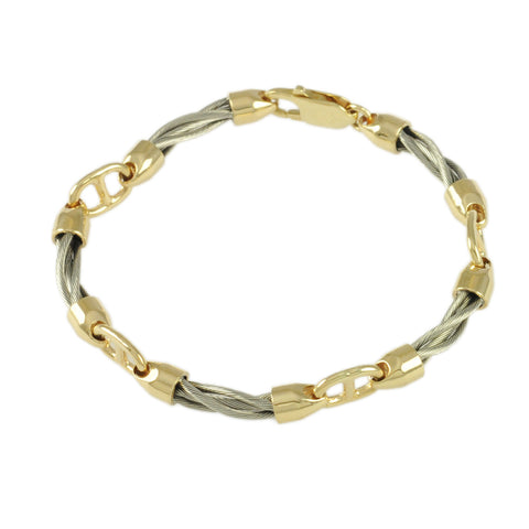 5 Link New Twist Bar Link Bracelet - Lone Palm Jewelry