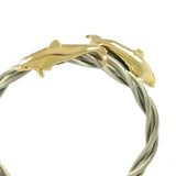 Double Dolphin New Twist Cable Cuff - Lone Palm Jewelry