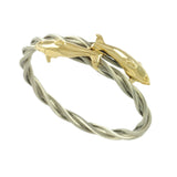 Double Dolphin New Twist Cable Cuff - Lone Palm Jewelry