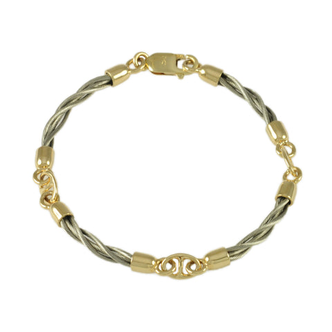 4 Link New Twist Bar Link Bracelet - Lone Palm Jewelry