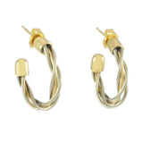 New Twist Earrings with 14kt Gold Center - Lone Palm Jewelry