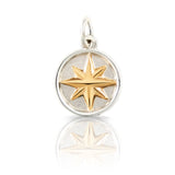 3/8" Mixed Metal Compass Rose - Lone Palm Jewelry