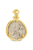 Tetradrachm Alexander the Great and Zeus Coin (Lysimachus reign) Pendant in 14K - Item #9126