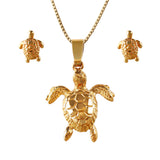 Sea Turtles - Necklace and Earring Set - FREE SHIPPING - #46571