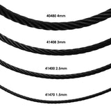 41408 - 3mm Black Cable Necklace